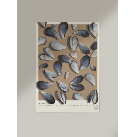 Poster Mussla 30x42cm